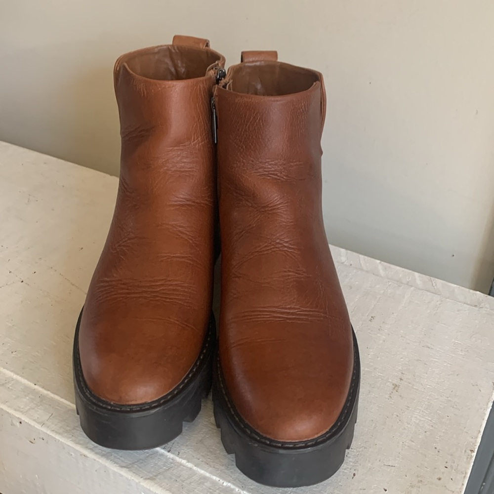 Franco Sarto Billie Leather Platform Bootie